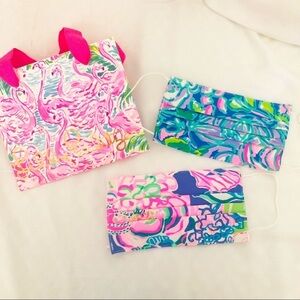 Lilly Pulitzer Floral Covid Face Masks Elastic Strap
